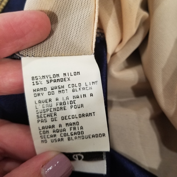 NWT dead stock vintage navy and blue bikini S/M - Picture 9 of 15